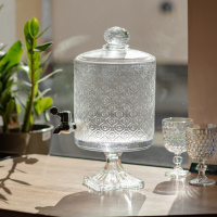 Лимонадниця Lace 4.5л з краном HP-19-287 лимонадник для напоїв диспенсер прозорий глек