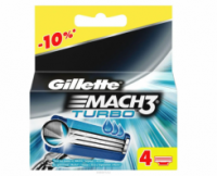 Лезвия для бритвы Gillette Mach 3 TURBO  4шт Лезвия кассеты картриджи Gillette Mach3 Turbo 4 шт  Жилет Мак3