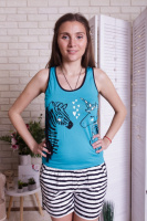 Комплект майка з шортиками - Зебра і єдиноріг