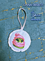 Пошита ялинкова прикраса під вишивку бісером