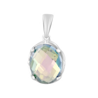 Серебряная подвеска CatalogSilver с мистик топазом (2107064)