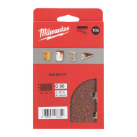 Папір шліфувальний MILWAUKEE, 80x133мм HL, зерно 60, (10шт)