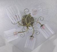 Люстра потолочная на 5 лампочек 9187/5A-AB Бронза 25х52х52 см.