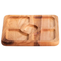 Менажница на 5 секций деревянная 25×25 см квадратная Lugi T43W250