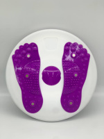 Домашний тренажер диск для похудения талии и живота Фитнес диск LiveUP Фиолетовый