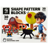 Развивающая деревянная игра «Фигурная мозаика» QB700-005, 30 элементов