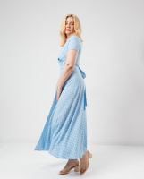 Літнє плаття в підлогу «Кайлі» оптом | Батал Блакитний, 50