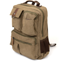 Рюкзак текстильний дорожній унісекс Vintage 20620 Оливковий