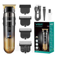Машинка для стрижки волосся VGR V-929 акумуляторна, Машинка окантувальна професійна для бороди