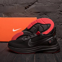 Мужские кроссовки сетка Nike Running 326-1 Black чёрные