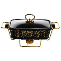 Мармітниця  прямокутна на металевій підставці з підігрівом 31х16х11 см ML-874-11