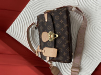 Сумочка Louis Vuitton великий саквояж коричневий+рожевий