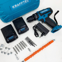 Аккумуляторный шуруповерт с насадками в кейсе