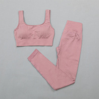 Комплект для фитнеса топ и леггинсы 11826 S розовый