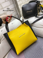 Жовтий-чорний — MICHAEL KORS — комплект сумка + клатч — на блискавці, зі знімним ременем у комплекті (2010)