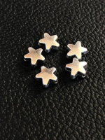 Металлическая Бусина «звезда» Размер -  8мм. Цвет - серебро. Цена указана за 1 шт