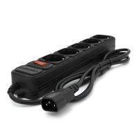 Сетевой удлинитель Gembird UPS SPG5-X-6B, 220В 10А,  5 розеток, 1.8 м, Black, Q40