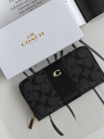 Гаманець Coach Accordion Zip Wallet чорний