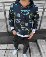 Худі чоловіче весна літо осінь принт трикотаж