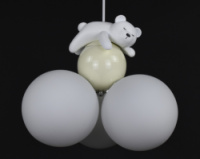 Люстра подвесная на 3 лампочки 27831 Белый 30-150х32х32 см.