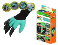 Садові рукавички-кігті Garden Genie Gloves чорний з бірюзовим