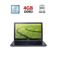 Ноутбук Acer E1-570G / 15.6« (1366x768) TN / Intel Core i3-3217U (2 (4) ядра по 1.8 GHz) / 4 GB DDR3 / 500 GB HDD / Intel HD Graphics 4000 / WebCam