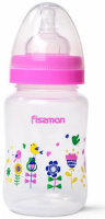 Бутылочка детская для кормления Fissman Babies «Цветочная поляна» 240мл с широким горлышком