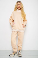 Спортивний костюм жіночий на флісі, колір бежевий, 102R7723