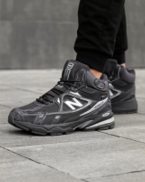 Черевики зимові шкіряні вставки Cordura New Balance хутро сірий/білий