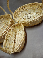 Набор корзин / Овал/ 3 шт/ молочный