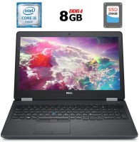 Ноутбук Б-класс Dell Latitude E5570 / 15.6« (1366x768) TN / Intel Core i5-6440HQ (4 ядра по 2.6 - 3.5 GHz) / 8 GB DDR4 / 256 GB SSD / Intel HD...