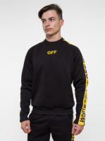 Свитшот утепленный OFF WHITE черный