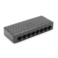 8ми портовый Ethernet коммутатор ONV-H1008ES в черном корпусе, 8*100Мб портов, 5В 1Ач, 132×55×23.9мм