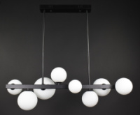 Люстра потолочная на 8 лампочек 28001 Черный 35-65х28х77 см.