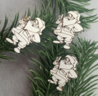 Декор из фанеры. «Дед мороз» Размер - 2×3см. Цена указана за 1 шт