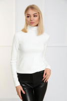 Жіноча тепла базова водолазка «Kelly» оптом| Батал| Розпродаж моделі 54-56, Молочний