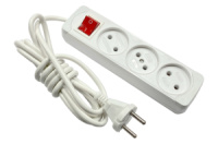 Электрический удлинитель с выключателем 3 розетки 3м (113428)