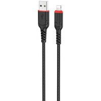 Кабель Hoco X59 Victory USB to Lightning 2.4A 1m Black (Код товару:27897)