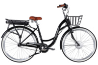 Велосипед уцінений з електроприводом 28« ST Dorozhnik eAQUAMARINE BH рама-19» 36B 13А*г 500Вт чорний з кошиком 2026