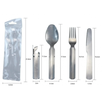 Туристический набор 4в1 Ложка, Вилка, Нож, Открывалка 17.3см S-168