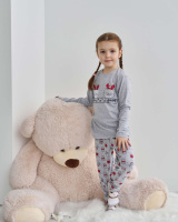 Комплект на дівчинку зі штанами - з котиками   3-4, 5-6 років