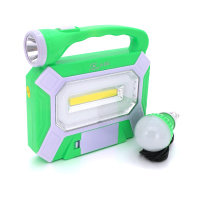 Фонарик переносной JA-2002+Solar, 3+1 режим, лампочка, встроенный аккум, Blister