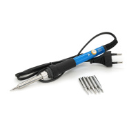 Электрический паяльник 220V/60Вт с регулятором температуры , набор жало для паяльника 5шт