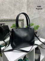 Чорна — елегантна, стильна та неперевершена сумка високої якості на блискавці (0480)