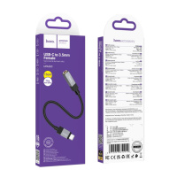 Кабель Aux Hoco UPA32C Type-C (Male) to Aux 3.5mm (Female) 15cm