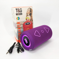 Bluetooth колонка портативная TG656 FM-радио, мощная переносная акустическая колонка. Цвет: фиолетовый