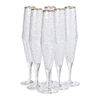 Набір келихів для шампанського Stunning фактурних 6 штук по 250 мл, прозорий