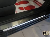 Защитные накладки на пороги KIA CARENS IV c-2012г.