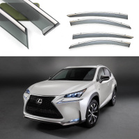 Дефлектори вікон Lexus NX 2014- П/K скотч «FLY» (нерж. сталь 3D)BLXNX1423-W/S (58)