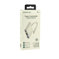 Перехідник Borofone DH4 Type-C converter(Type-C to USB3.0+HDMI+PD) М'ята упаковка